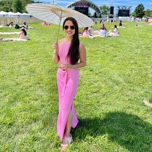 Nicholas pink midi dress